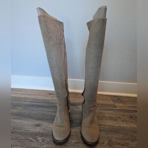 Marc Fisher Epic Wide Calf Over The Knee Boot, Suede, Taupe, 9M